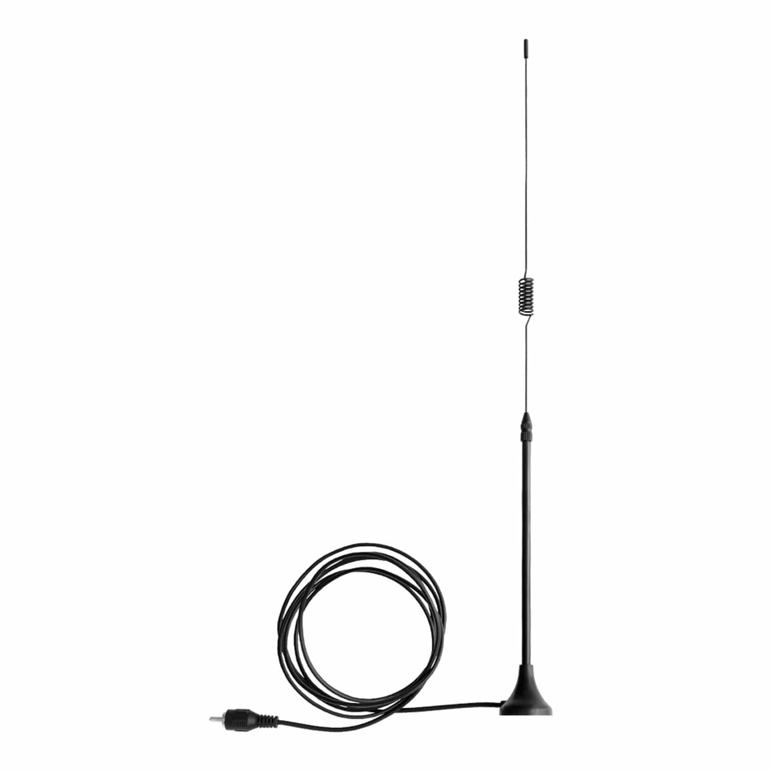 Sangean ANT-100 Coil-Whip External Weather/FM Antenna, Magnetic Mount, Black