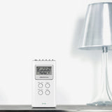 Sangean Portable Pocket AM/FM Digital Clock Radio, White