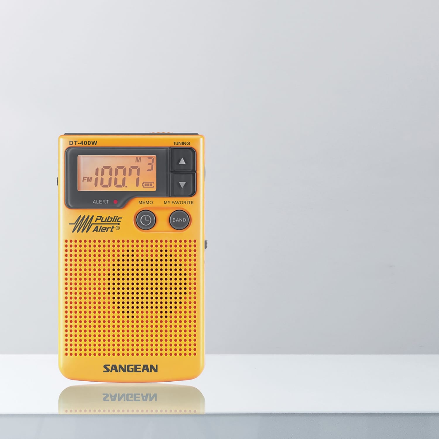 Sangean DT-400W Portable AM/FM Pocket Digital Clock Radio with Weather Alert