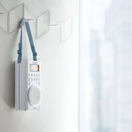 Sangean H205 Portable 3-Band AM/FM/Weather-Alert Waterproof Shower Clock Radio