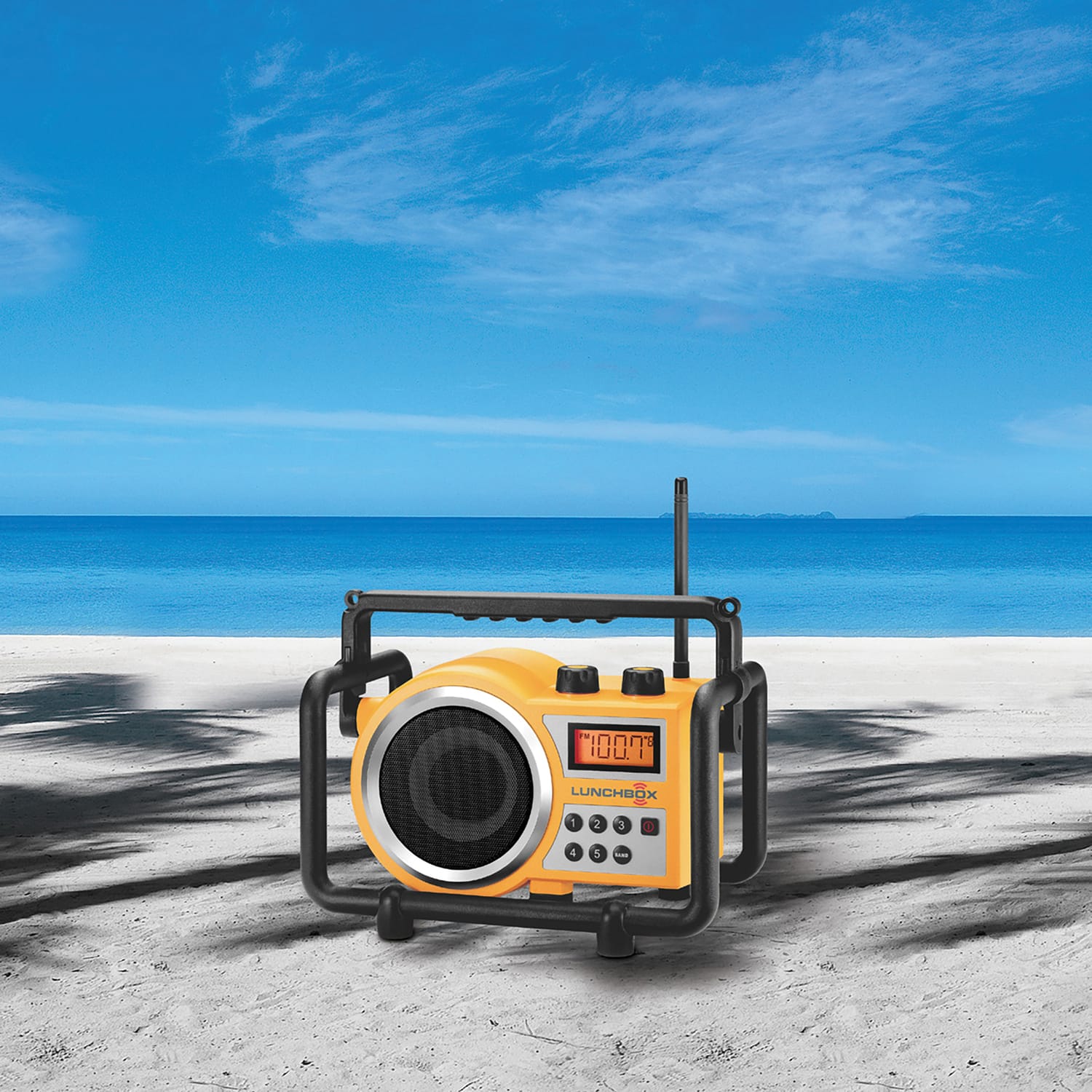 Sangean LUNCHBOX Portable FM/AM Ultra-Rugged Utility Worksite Digital Radio, Yellow