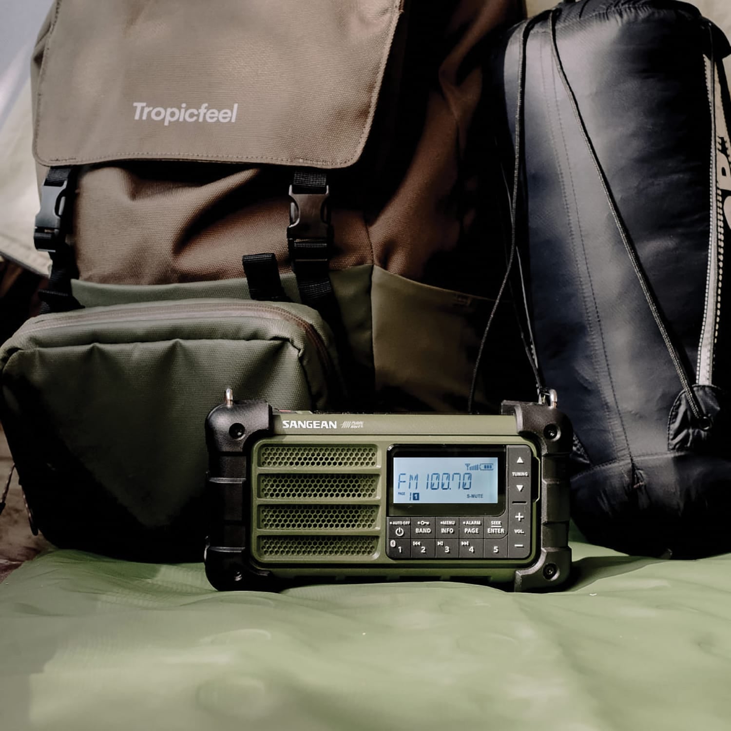 Sangean Portable AM/FM Portable Weather Radio, Forest Green, MMR-99 FCC