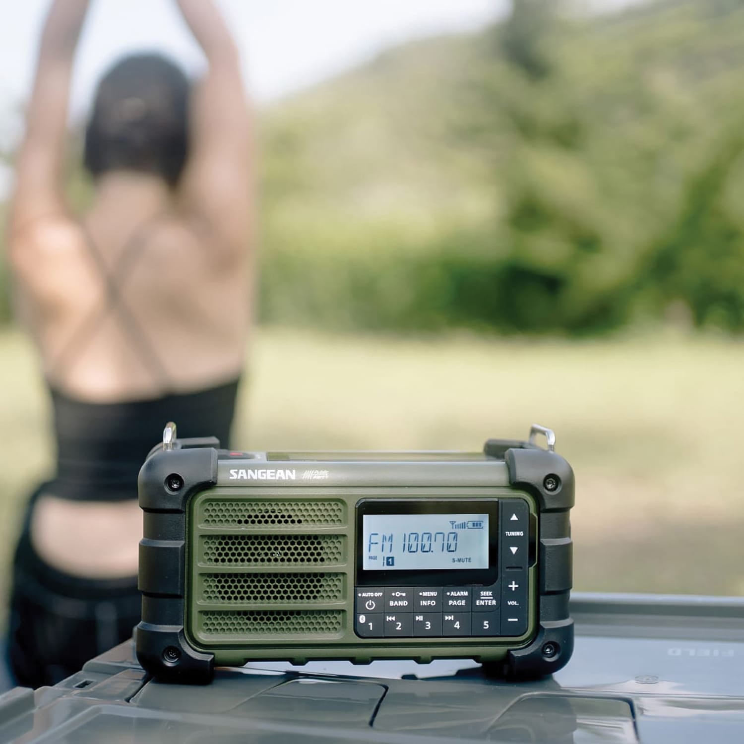 Sangean Portable AM/FM Portable Weather Radio, Forest Green, MMR-99 FCC