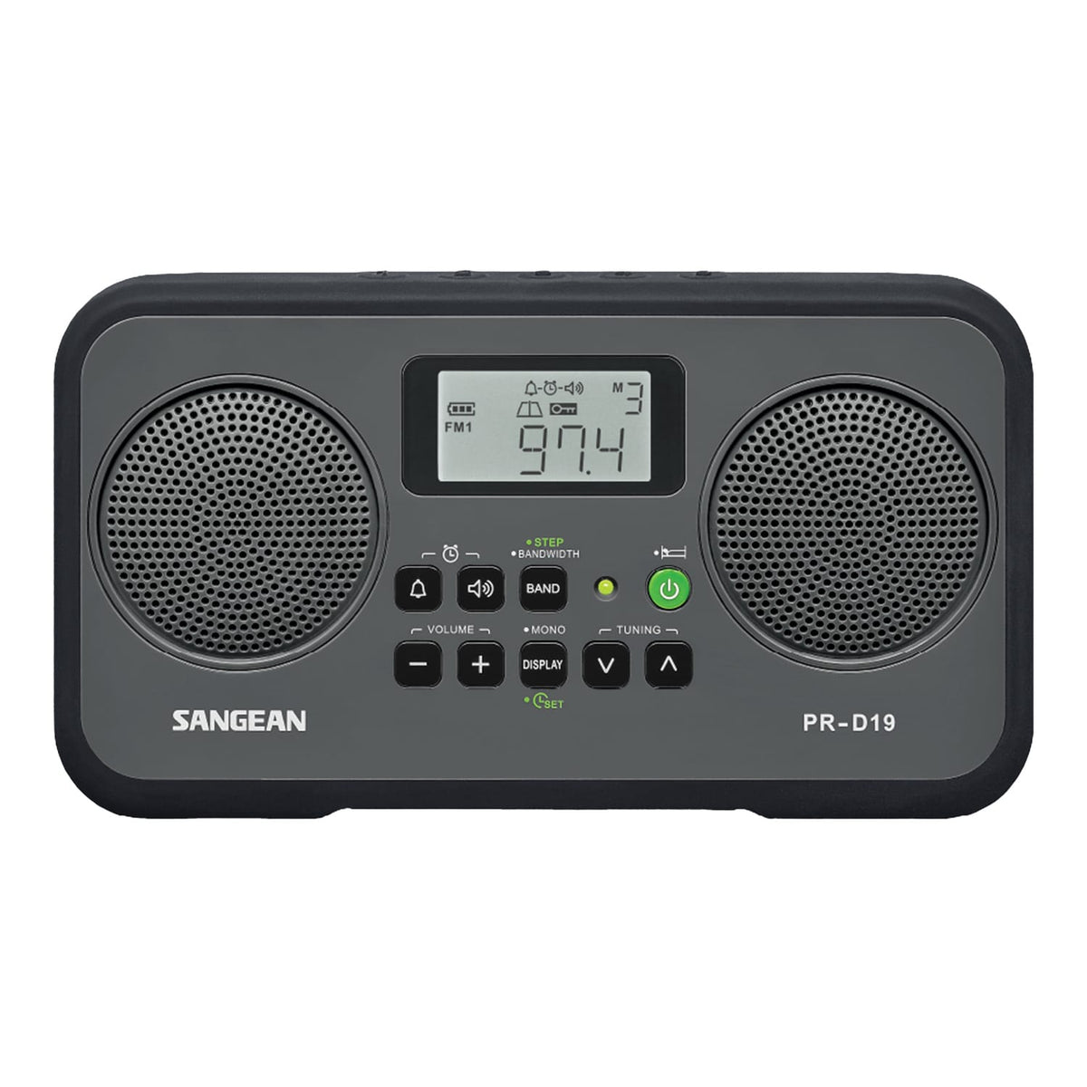 Sangean AM/FM Stereo Digital Tuning Portable Radio, PR-D19, Gray with ...