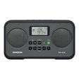 Sangean AM/FM Stereo Digital Tuning Portable Radio, PR-D19, Gray with Black Protective Bumper
