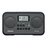 Sangean AM/FM Stereo Digital Tuning Portable Radio, PR-D19, Gray with Black Protective Bumper