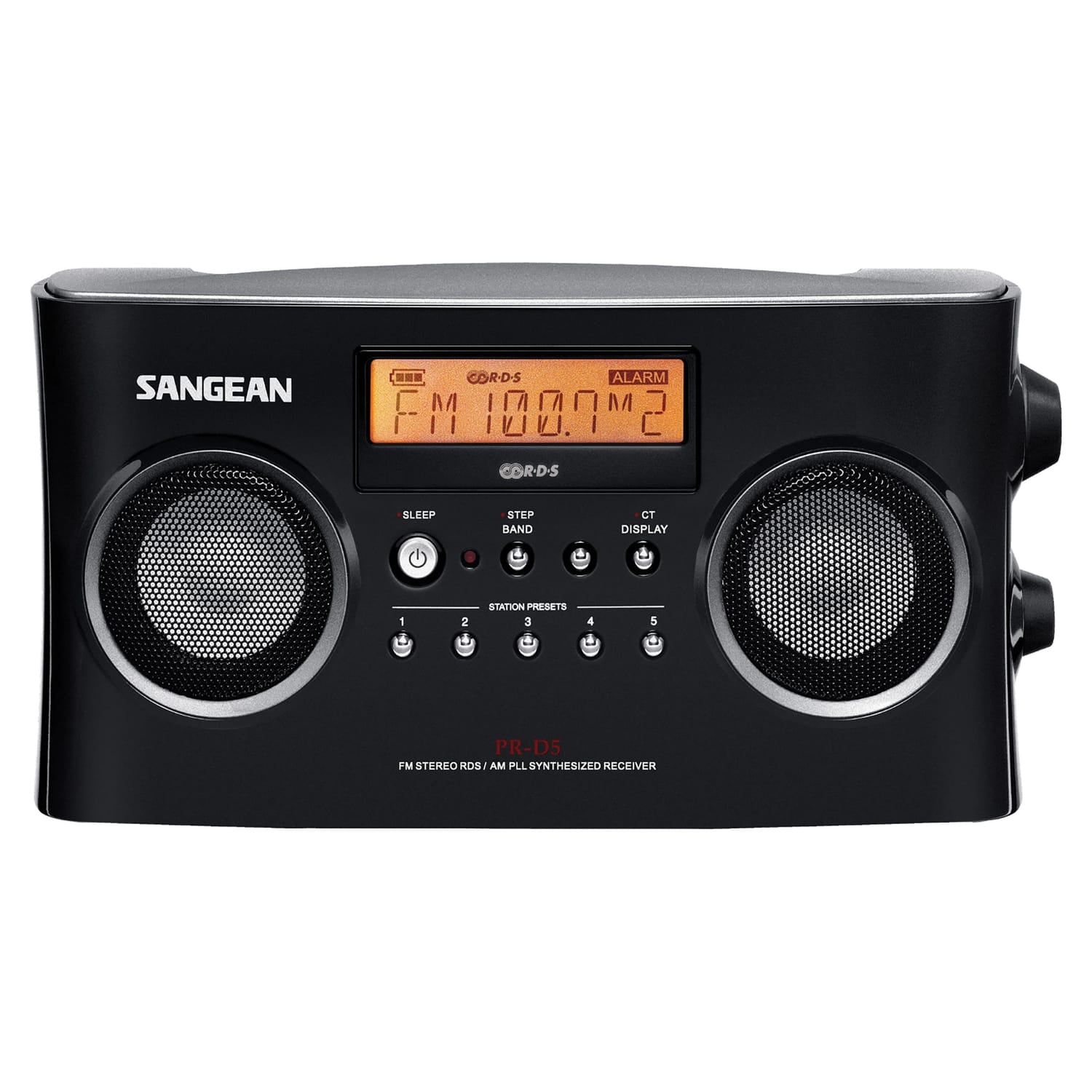 Sangean PR-D5 FM-Stereo/AM Portable Digital-Tuning Radio, Black