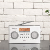 Sangean PR-D5 FM-Stereo/AM Portable Digital-Tuning Radio, White