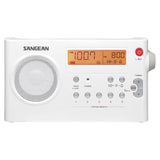 Sangean PR-D7 Portable AM/FM Rechargeable Compact Digital-Tuning Radio, White