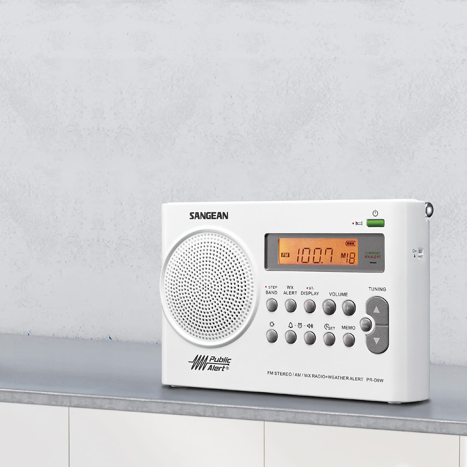 Sangean AM/FM/NOAA Weather Alert Rechargeable Radio
