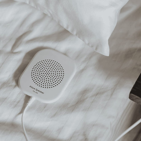 Sangean Pillow Speaker with In-Line Volume Control and Amplifier, White, PS-300