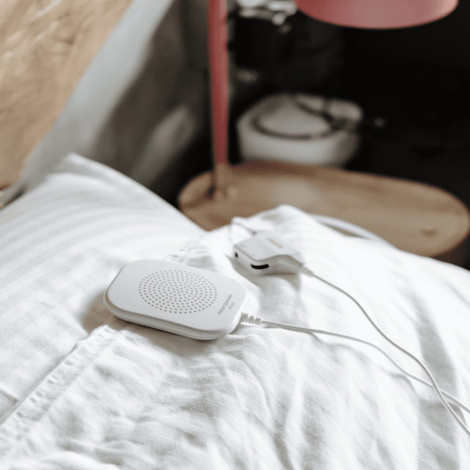 Sangean Pillow Speaker with In-Line Volume Control and Amplifier, White, PS-300