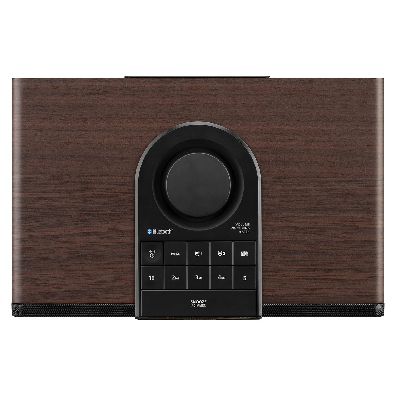 Sangean AM/FM Bluetooth Tabletop Wooden Clock Radio with Alarm and Sleep Timers