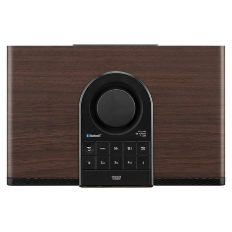 Sangean AM/FM Bluetooth Tabletop Wooden Clock Radio with Alarm and Sleep Timers