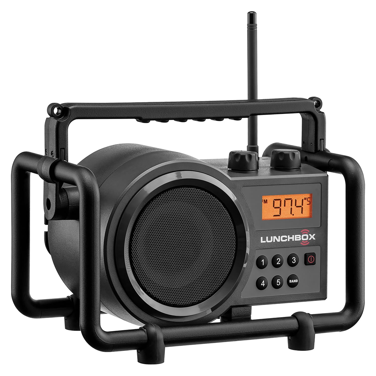 Sangean LUNCHBOX Portable FM/AM Ultra-Rugged Utility Worksite Digital Radio, Gray/Black
