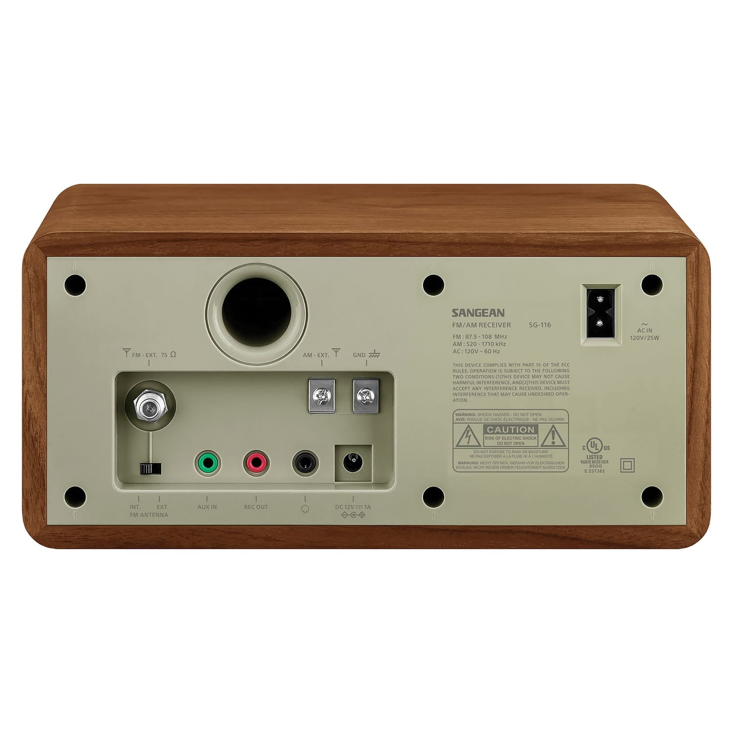 Sangean SG-116 Tabletop Retro Wooden Cabinet AM/FM Analog Radio Receiver