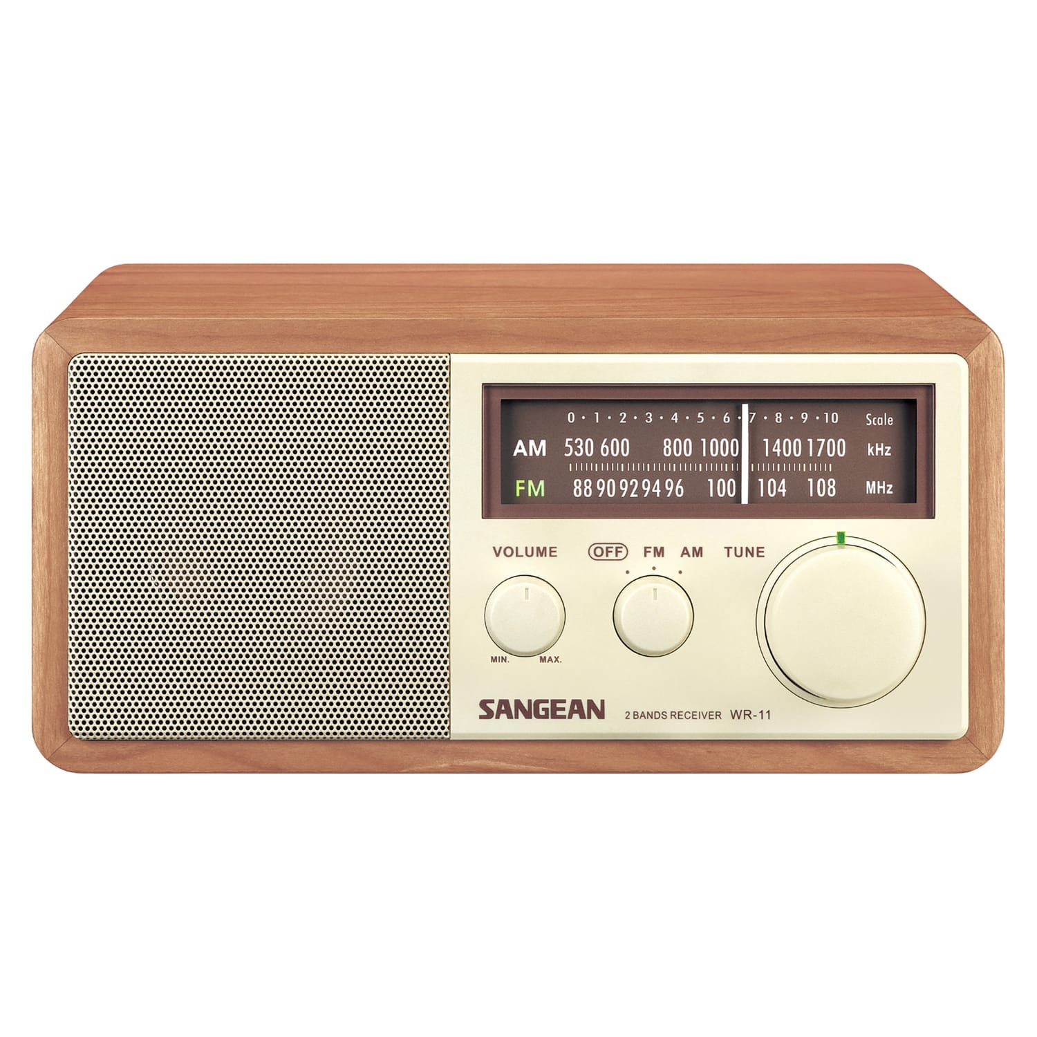 Sangean WR-11 Hi-Fi Tabletop Retro Wooden Cabinet AM/FM Analog Radio Receiver