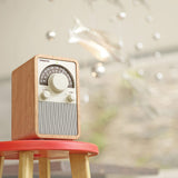 Sangean WR-15 Tabletop Retro Wooden Cabinet AM/FM Analog Radio Receiver, Walnut