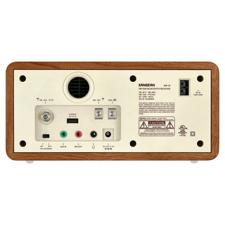 Sangean Bluetooth Tabletop Retro Wooden-Cabinet AM/FM/Aux Radio Receiver, WR-16