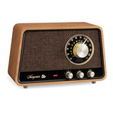 Sangean Retro-Style AM/FM/Bluetooth Wooden Cabinet Tabletop Radio, Natural Cherry, WR-55