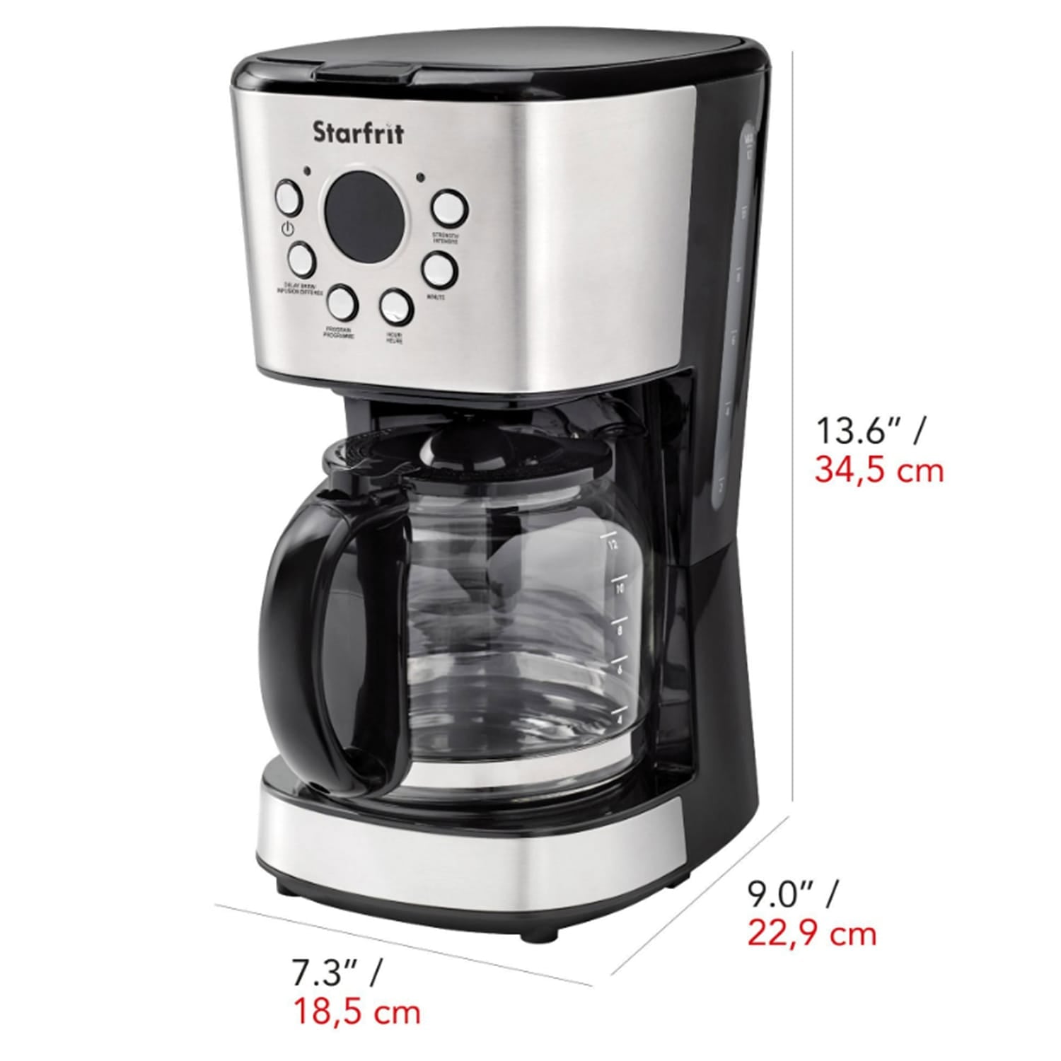 Starfrit 900-Watt 12-Cup Drip Coffee Maker Machine