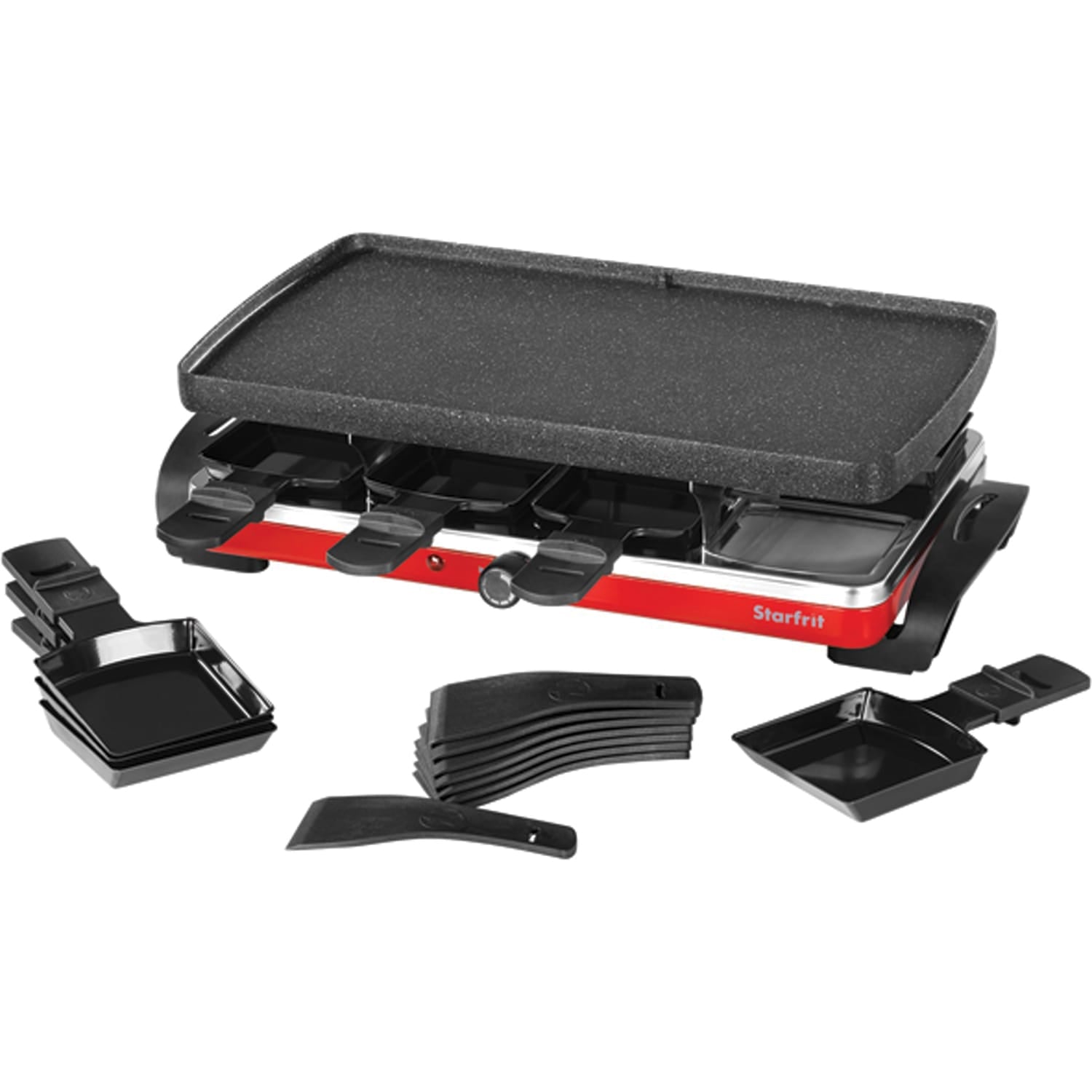 THE ROCK by Starfrit Raclette/Party Grill Set, Black