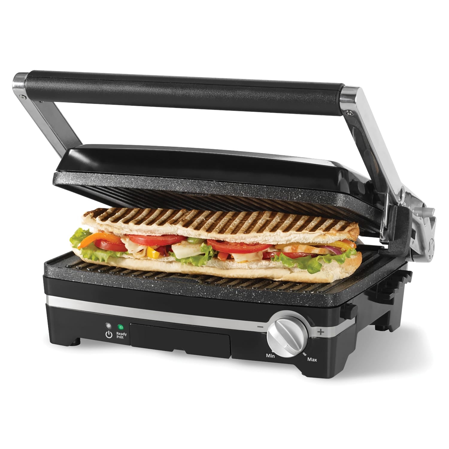 Starfrit The Rock 1500-Watt Panini Maker with Reversible Plates