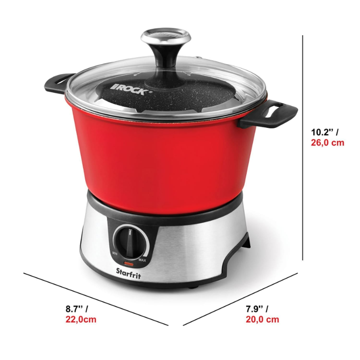 THE ROCK by Starfrit 3.2-Quart Electric Fondue Set