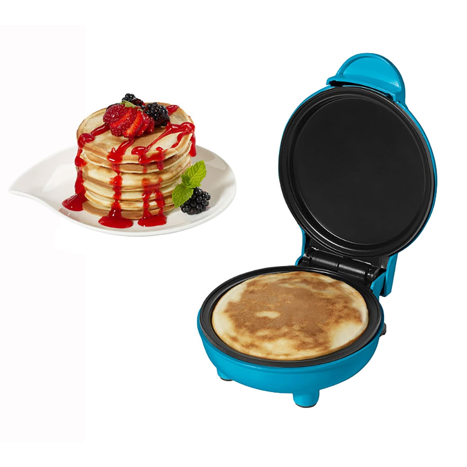 Starfrit 4-In. Electric Mini Pancake Maker, Blue
