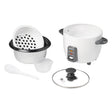 Starfrit 3-Cups Uncooked/6-Cups Cooked 300-Watt Electric Rice Cooker with Ceramic Coating, White