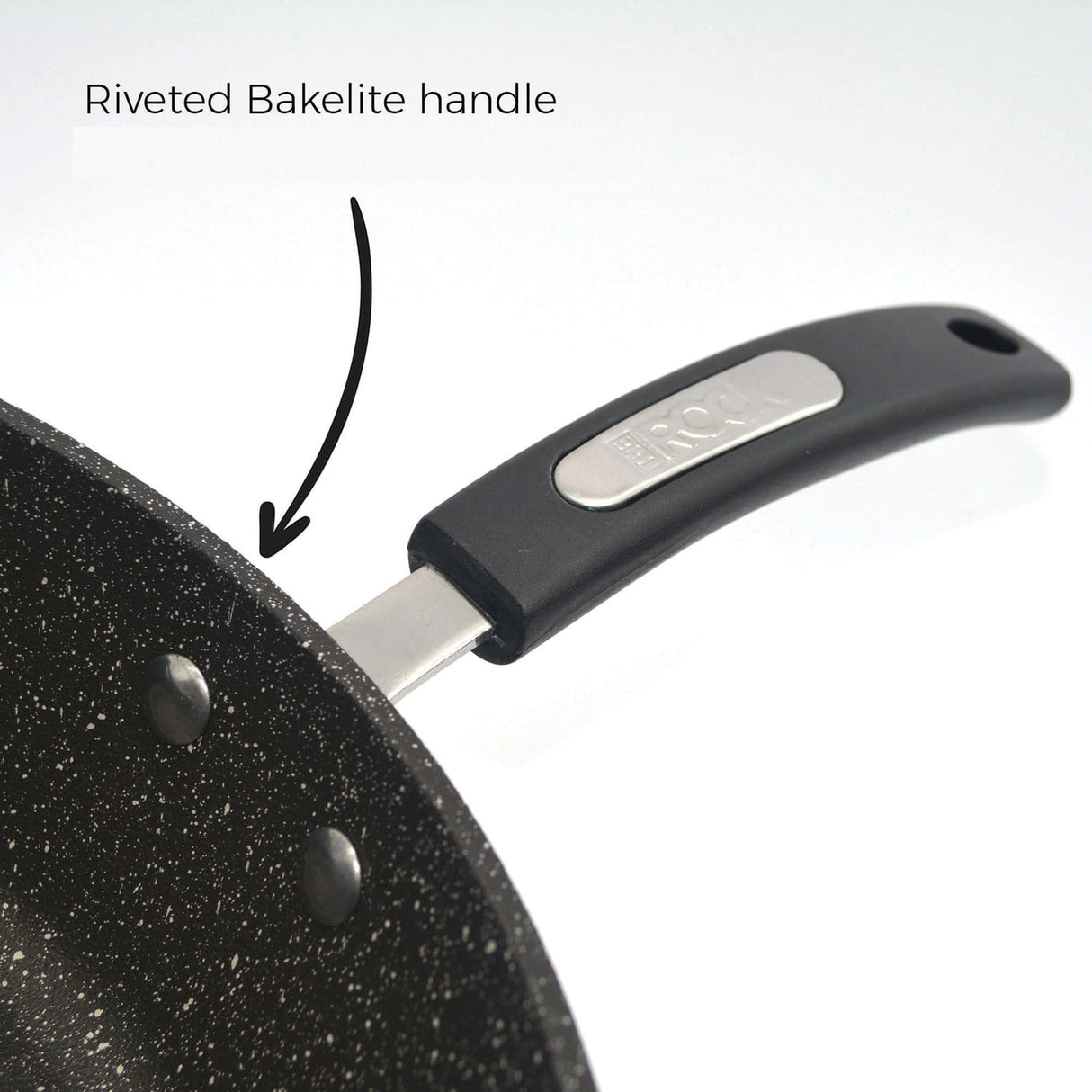THE ROCK by Starfrit 12-In. Deep Fry Pan with Lid and Bakelite Handle