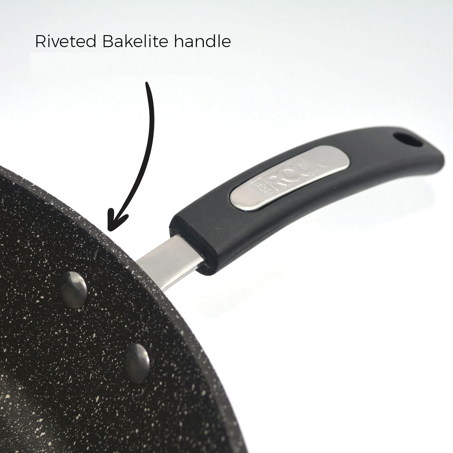 THE ROCK by Starfrit 12-In. Deep Fry Pan with Lid and Bakelite Handle