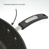 THE ROCK by Starfrit 12-In. Deep Fry Pan with Lid and Bakelite Handle