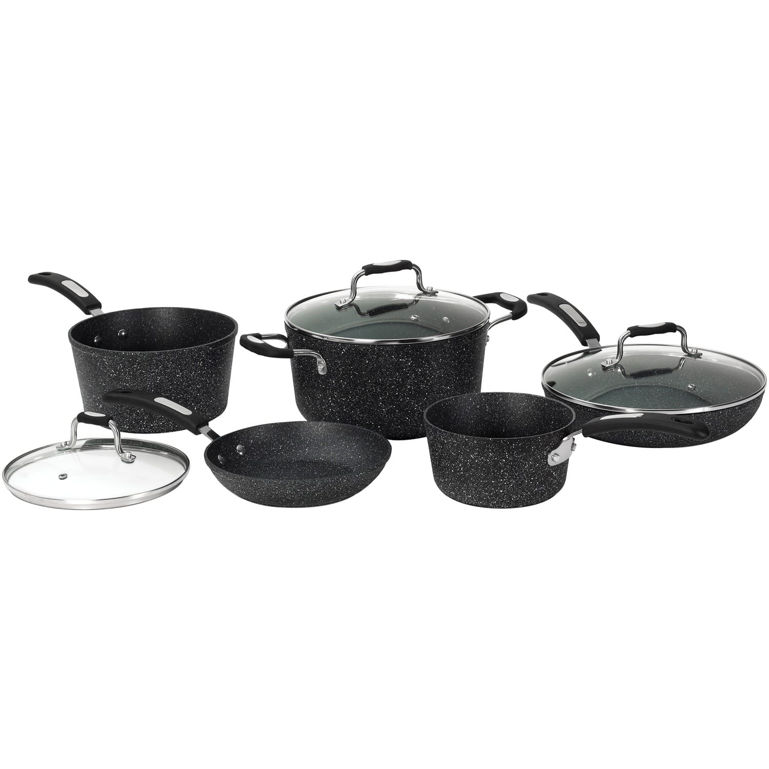 THE ROCK by Starfrit 8-Piece Cookware Set with Bakelite Handles
