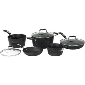 THE ROCK by Starfrit 8-Piece Cookware Set with Bakelite Handles