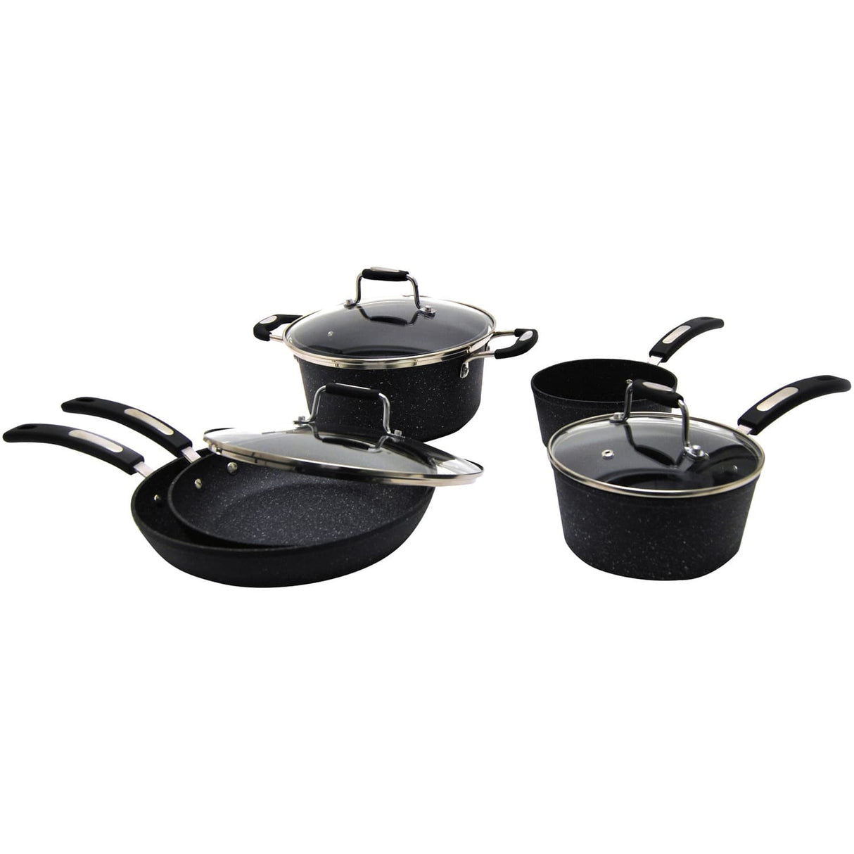 THE ROCK by Starfrit 8-Piece Cookware Set with Bakelite Handles