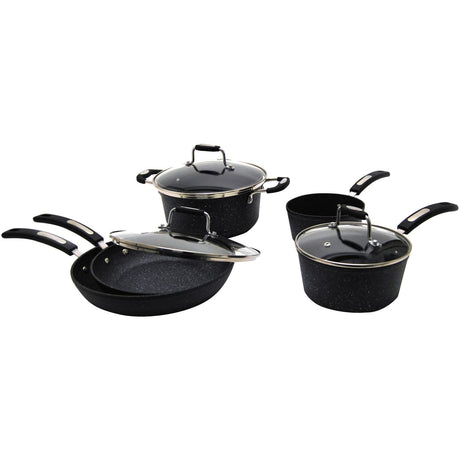 THE ROCK by Starfrit 8-Piece Cookware Set with Bakelite Handles