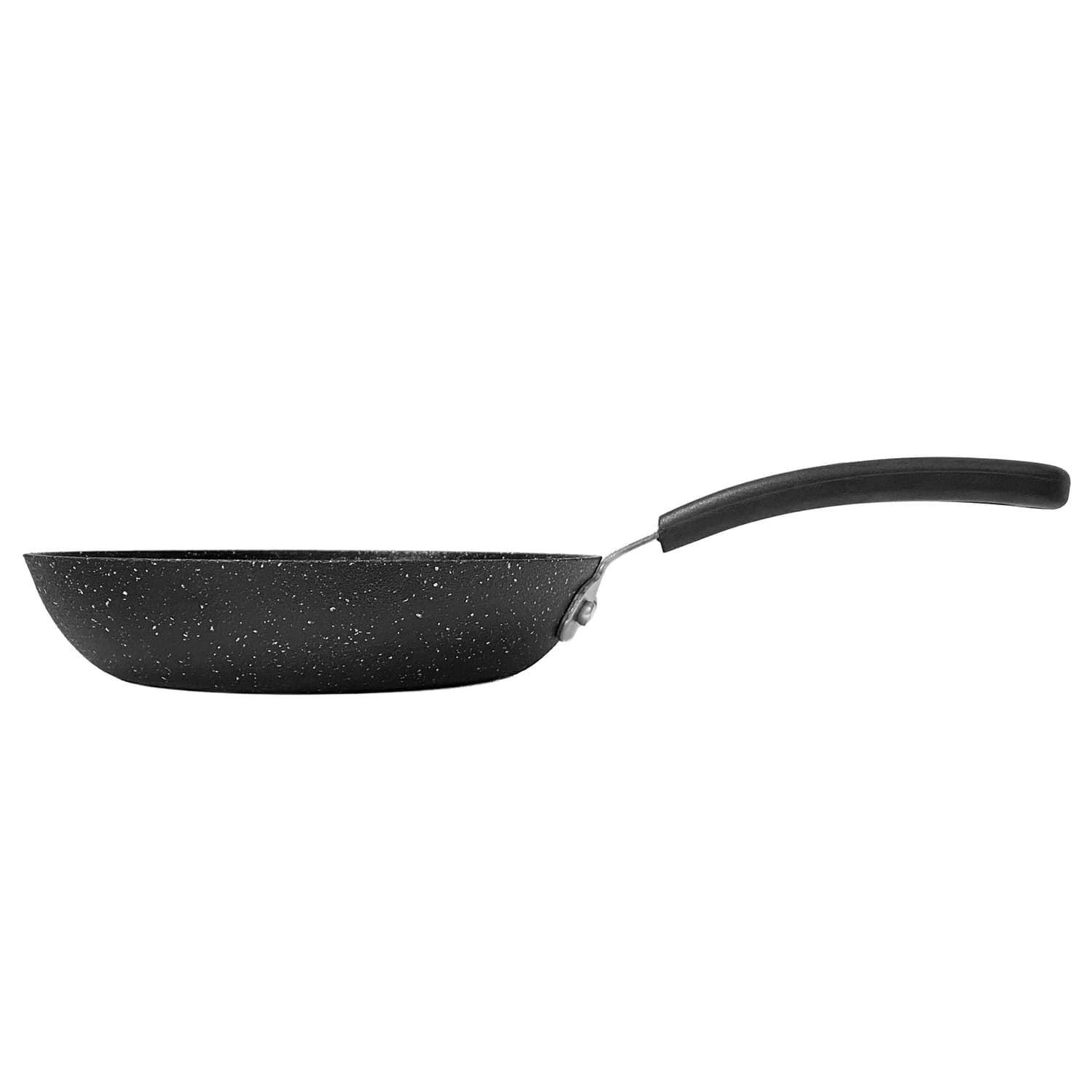 THE ROCK by Starfrit Terra Black Marble Non-Stick Fry Pan with Bakelite Handle, 8 In.