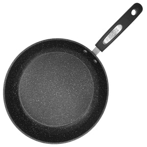 THE ROCK by Starfrit Terra Black Marble Non-Stick Fry Pan with Bakelite Handle, 10 In.