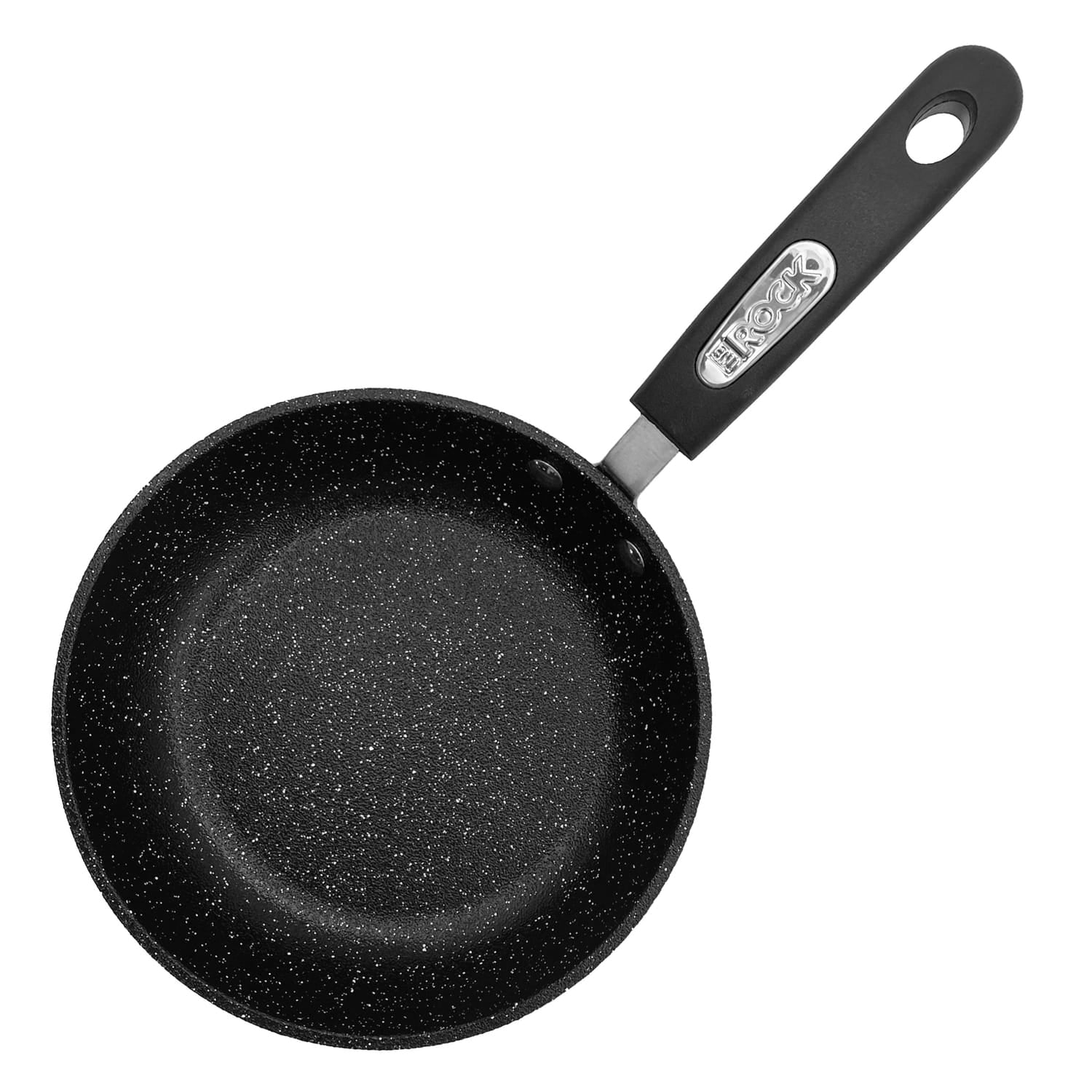 THE ROCK by Starfrit Terra Black Marble Non-Stick Fry Pan with Bakelite Handle, 12 In.