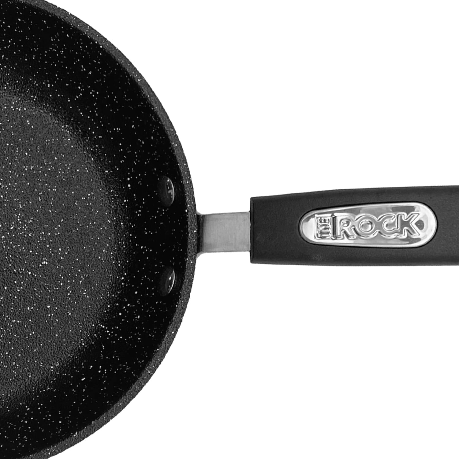 THE ROCK by Starfrit Terra Black Marble Non-Stick Fry Pan with Bakelite Handle, 12 In.