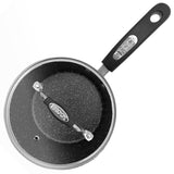 THE ROCK by Starfrit Terra Black Marble Non-Stick Saucepan with Bakelite Handle, 2 Qt.