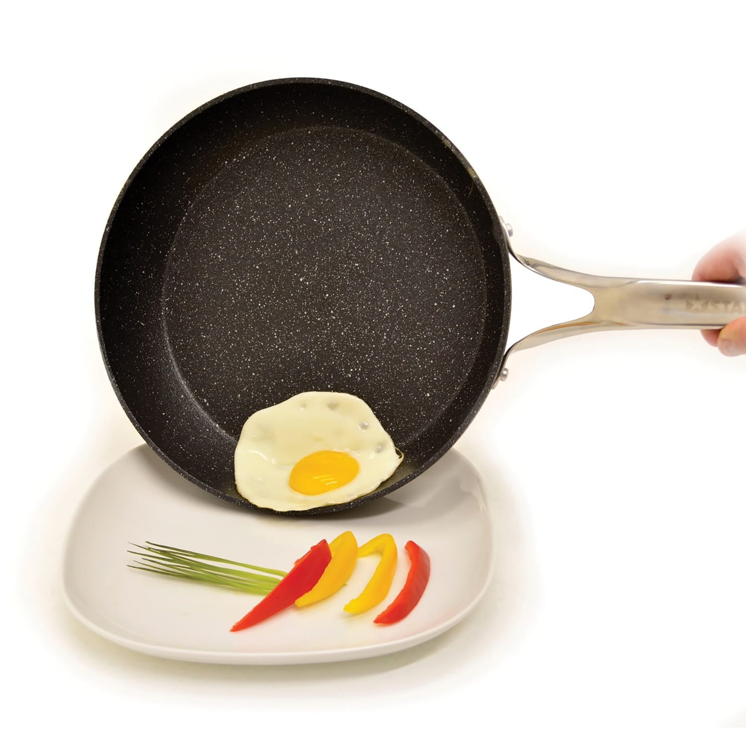 THE ROCK by Starfrit THE ROCK by Starfrit Fry Pan with Stainless Steel Handle, 8 In.