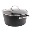 THE ROCK by Starfrit 6-Quart Stockpot/Casserole with Glass Lid & Stainless Steel Handles