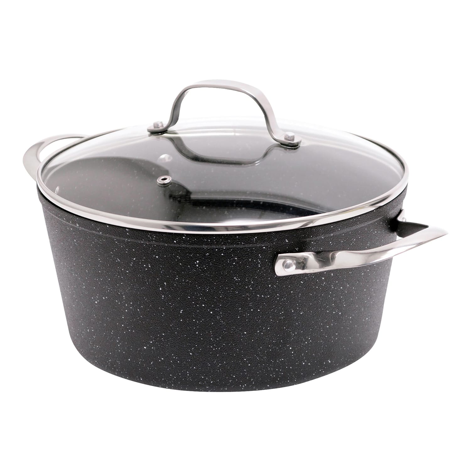 THE ROCK by Starfrit 6-Quart Stockpot/Casserole with Glass Lid & Stainless Steel Handles