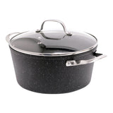 THE ROCK by Starfrit 6-Quart Stockpot/Casserole with Glass Lid & Stainless Steel Handles