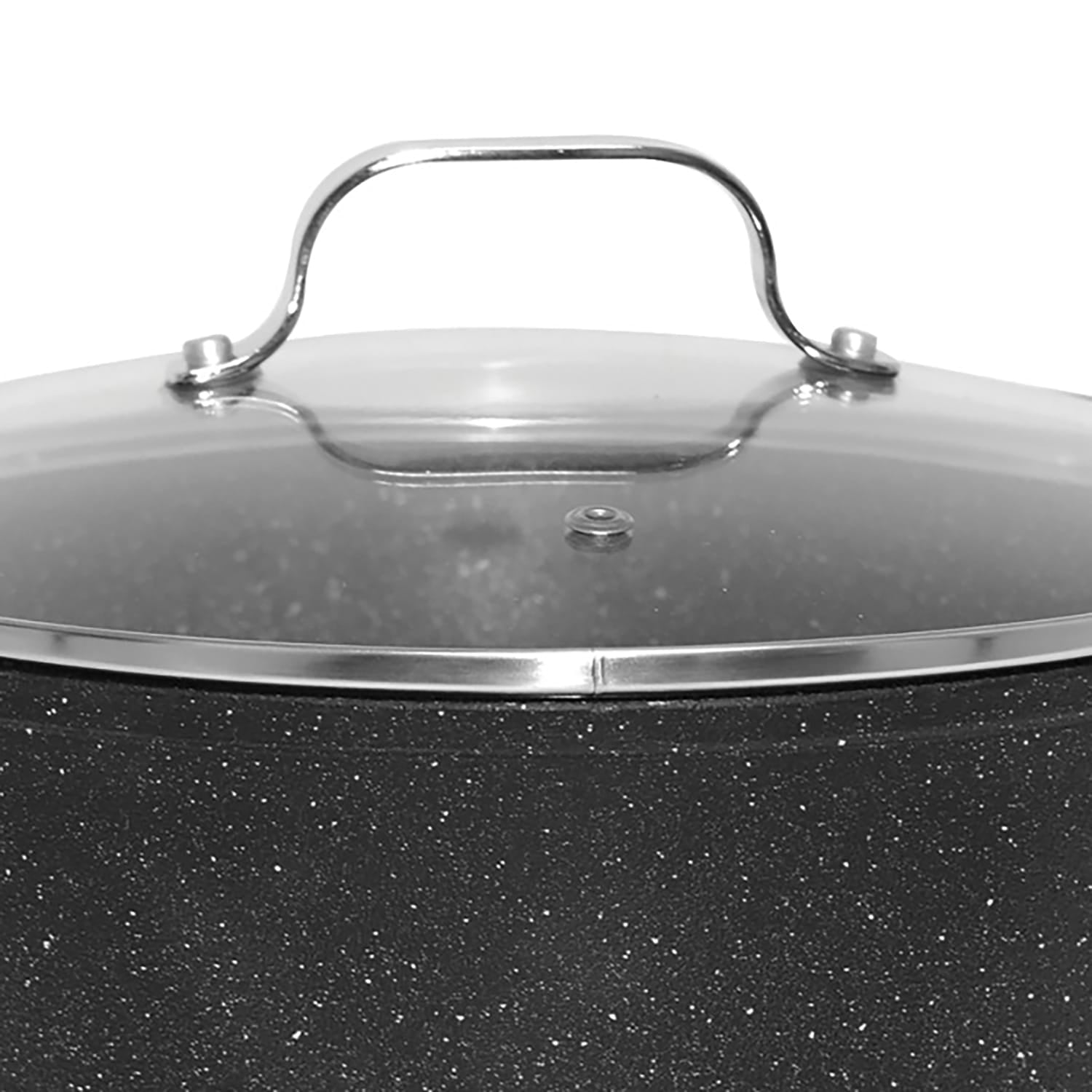 THE ROCK by Starfrit 6-Quart Stockpot/Casserole with Glass Lid & Stainless Steel Handles