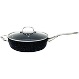 THE ROCK by Starfrit 11", 4.7-Quart Deep Sauté Pan with Glass Lid & Stainless Steel Handles