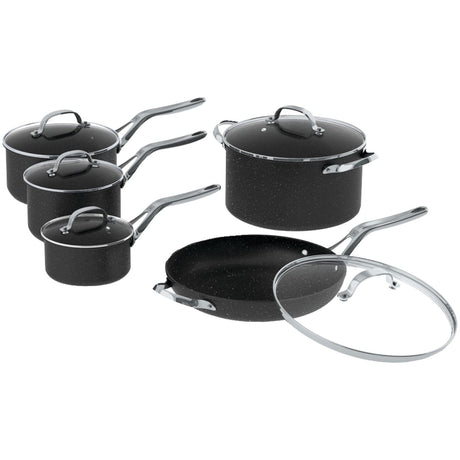 THE ROCK by Starfrit 10-Piece Cookware Set with Stainless Steel Handles