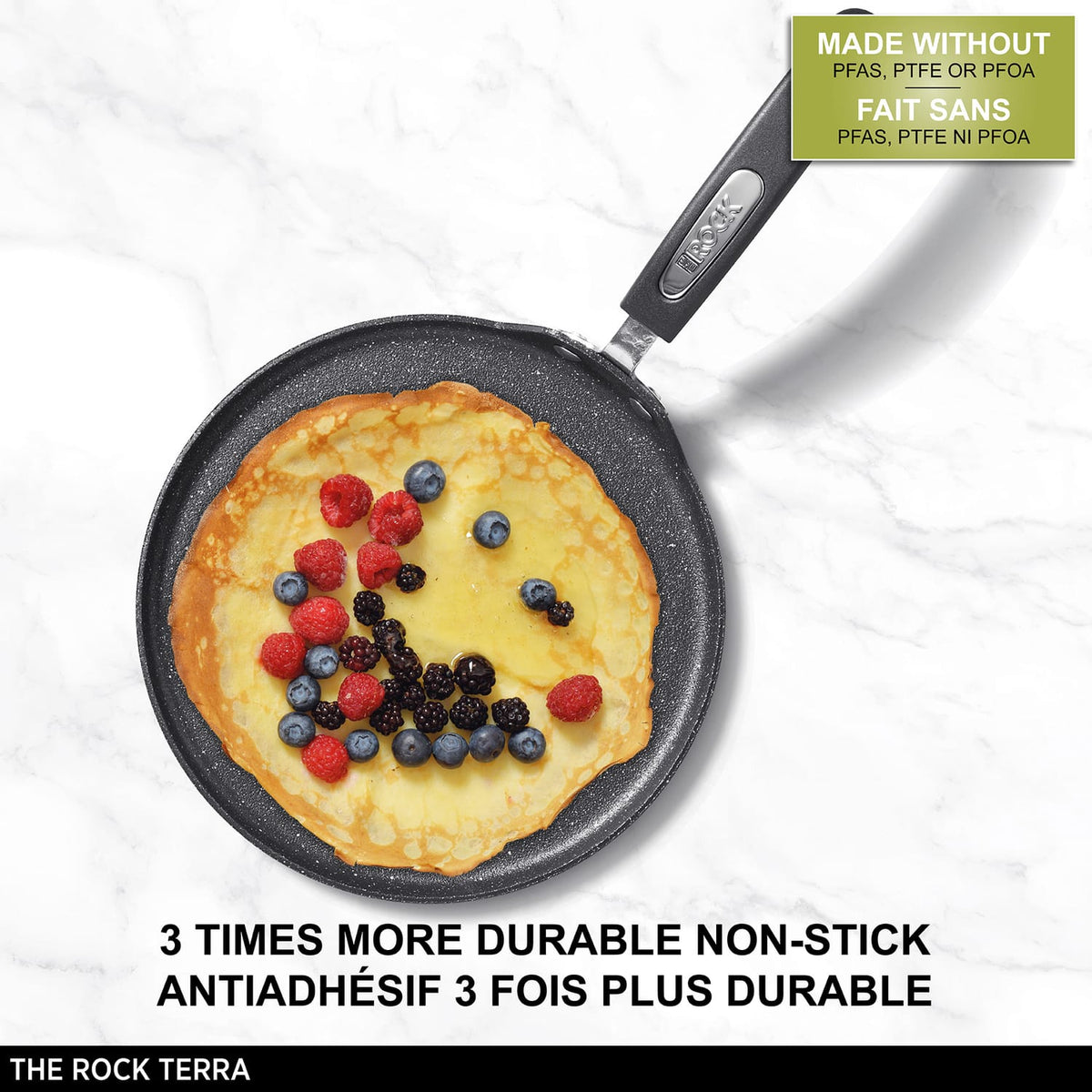 The Rock by Starfrit 10-In. Terra Collection Nonstick Multipan with Bakelite Handle